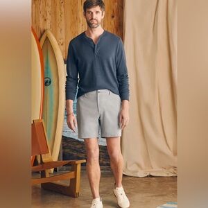 Men’s Faherty All Day Short Ice Grey 7” inseam size 36